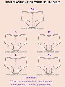 Aofeiqike 6 quần lót lưng cao cỡ lớn dành cho nữ, quần lót lụa lạnh thoáng khí liền mạch gợi cảm, đồ lót hipster mềm mại thoải mái - Nhiều màu - Xem 9