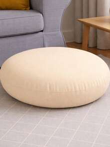 Đệm tròn cao cấp – Dùng cho sân vườn, trang trí và ghế (60*60*10 cm) - Màu be - Xem 1