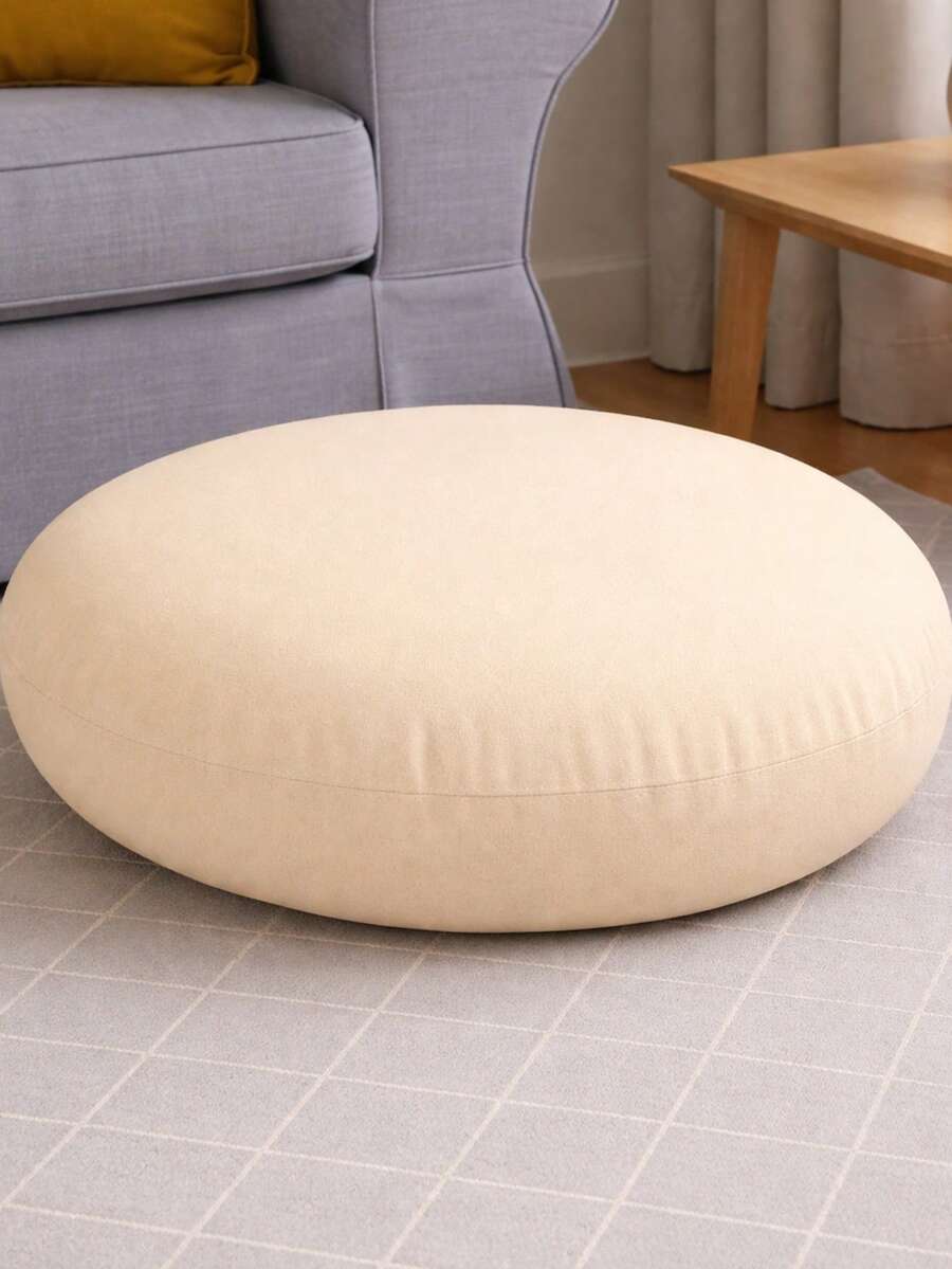 Đệm tròn cao cấp – Dùng cho sân vườn, trang trí và ghế (60*60*10 cm) - Màu be - Xem 1