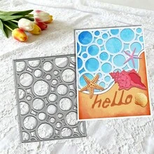 Creative Bubble Backdrop Cutting Dies, DIY Scrapbooking Album And Embossing Stencil, Greeting Card Making Tool, Card Paper Cutting Crafts ,Gift Card Making Template Die Cuts. - Silver - View 3