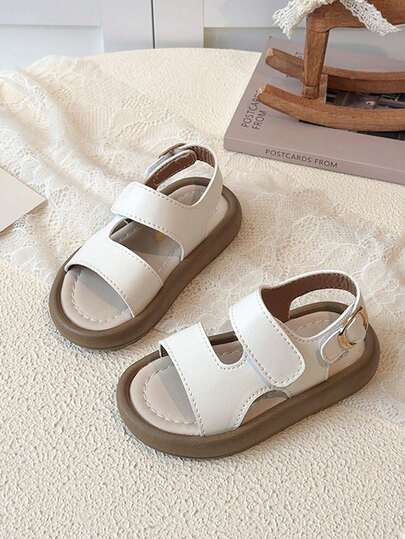 1 Pair Unisex Kids Fashionable Soft Outdoor Beach Sandals, Suitable For All Occasions