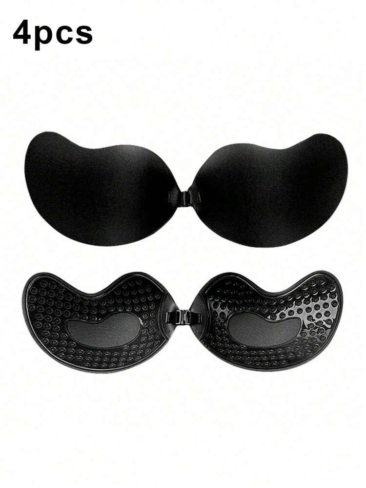 1/2/4 Piezas de Sujetadores Reutilizables con Cierre Frontal de Silicona, Copas Transpirables y Amigables con la Piel, Adecuados para Tallas A-D, Vestidos Escotados y Sin Espalda - Multicolor - Añade 17