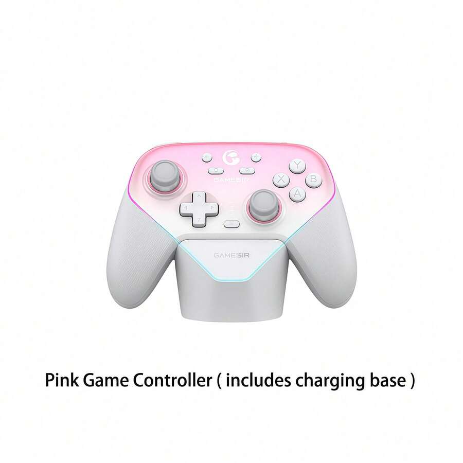 GAMESIR T4n Pro Supernova Magnetic Controller Dual-Mode Wireless Velvet Grip Adaptive Vibration Switch/PC/Steam/TV Universal Sakura Pink (With Built-In Charging Base) - Sakura Pink (with Charging Base) - View 1