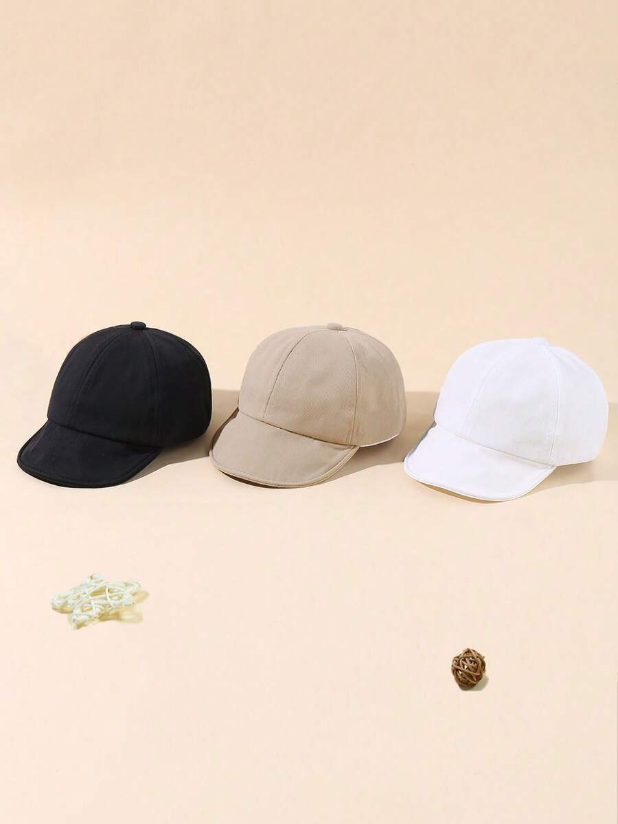 3pcs Cute Soft Baby Hats, Adjustable Baseball Caps For Baby Boys And Girls, Comfortable For Daily Wear And Outdoor Activities - Multicolor - View 1