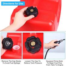 Tanque de Combustible Portátil de 3 Galones (12 L) para Embarcaciones, Depósito Fácil de Transportar con Manguera y Asa en Forma I para Botes y Kayaks