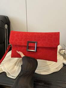 New Luxury Niche Versatile Clutch Bag, Suitable For Parties - Red - View 1