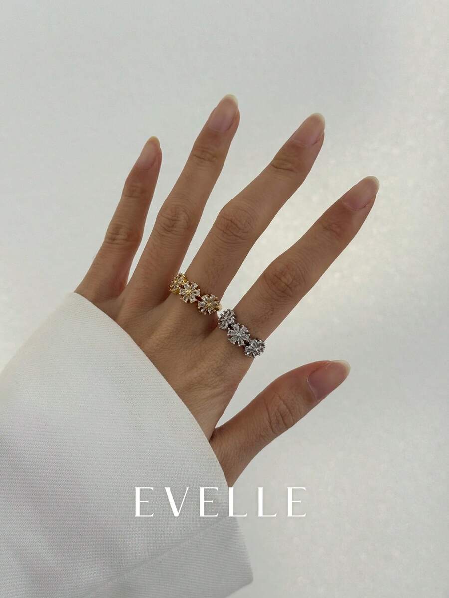 Gold & Silver Rings, Delicate & Minimalist, Suitable For Dates, Gatherings, Party Gifts - Multicolor - View 1