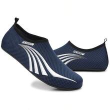 男士水鞋、潜水鞋、游泳鞋、成人速干水袜、赤脚防滑沙滩鞋，适合沙滩游泳、冲浪、游泳池、湖泊、河流。 - 藍色 - 查看 4