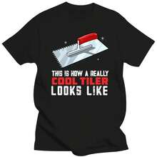 Así se ve un azulejista realmente genial, camiseta de artesano de azulejos, ropa de calle, camiseta de manga corta, regalos de cumpleaños, ropa para hombres - Negro - Ver 11