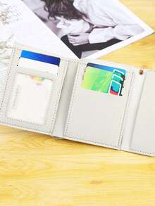 Cute Tassel Pendant Decor Wallet Faux Leather Multi-Functional Wallet Women Short Wallet Coin Purse Flap Card Case Envelope Bag For Women Wallet - 彩色 - 查看 10