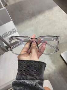 1副/2副复古方形大框超轻男女通用透明镜片眼镜，适合户外活动和摄影 - 無色 - 查看 8