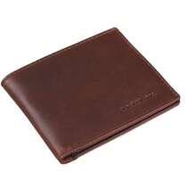 Amp Bison Handstitched Full Grain Leather Wallet, Bifold Wallet Amp Travel Accessories, Modern Luggage Amp Travel Essent... - Brown - View 1