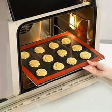 1/2 st återanvändbar bakmatta i silikon – ventilerande, non-stick, lätt att rengöra, lämplig för kakor, makroner och bröd | 15,8" x 11,8", oumbärlig för hembakning | modern kökstillbehör | hållbar silikonmatta, kökstillbehör, bakmatta för tårta, degmatta, bakutrustning, bakning, baktillbehör, pepparkaksform - Multifärgad - Visa 5