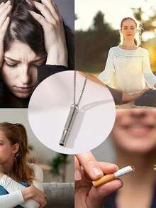 1pc Breathing Necklace For Anxiety And Stress Relief, Soundless, Calmigo Calming Device For Meditation And Mindful Breathing, Panic Attack Relief Gift, Unisex, Breathing Pacing Trainer - Meditation Tool For Staying Calm And Focused, Portable Relaxation Aid With Gentle Airflow Control, Suitable For Meditation, Yoga And Stress Relief - Multicolor - View 4