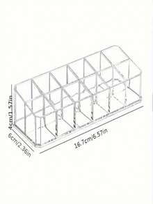 1/4/8pcs Transparent Lipstick Storage Box, Plastic Desktop Lipstick Organizer, Multi-Grid Cosmetic Storage Box, Makeup Organizer - Multicolor - View 8