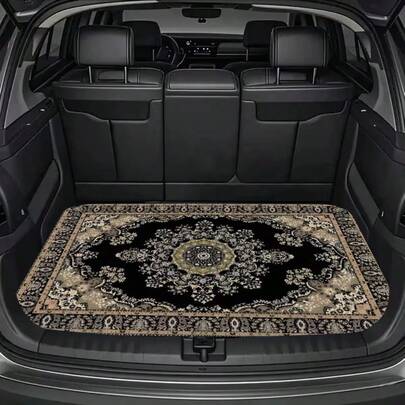 1 pezzo Tappetino per il bagagliaio dell'auto in stile bohémien - Disegno stampato, adatto per la guida quotidiana, adatto per camion, berline, SUV, tappetino da esterno come regalo di Natale