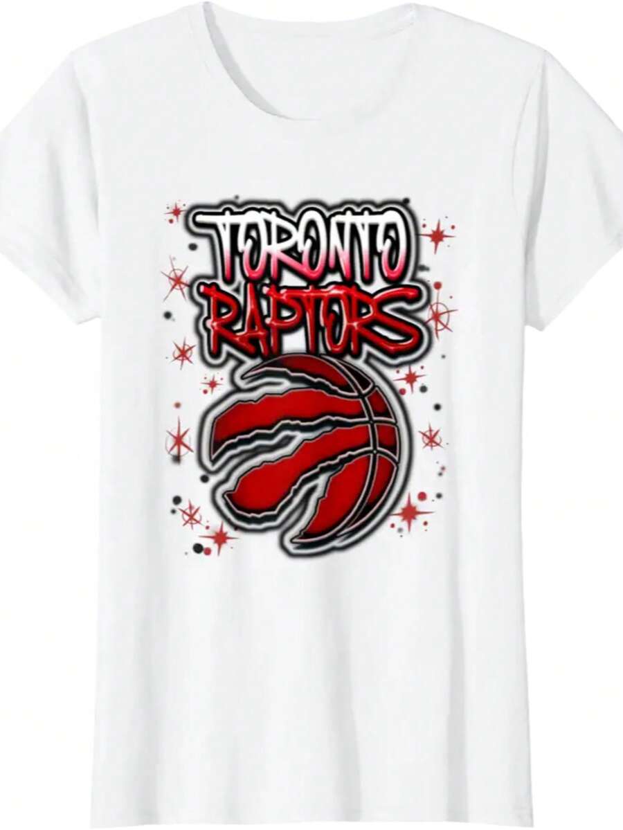Www._2026-01-07_Toronto Raptors Airbrush Logo T-Shirt - White - View 1