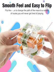 3D Rolling Ball Maze Puzzle Cube, Transparent 3D Labyrinth Ball Toy For Kids 3-12 Years Old, Interactive Parent-Child Game, Logic Thinking & Spatial Awareness Development, Birthday/Holiday Gift - Multicolor - View 6