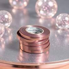 5毫米*10米闪亮丝带，适用于派对装饰、气球捆绑、婚礼装饰 - 玫瑰金 - 查看 7