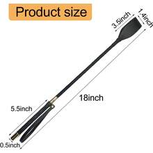 Keedolla 18" Riding Crop English Whip With Wrist Strap, Horse Whip Jump Bat Equestrianism Horse Crop For Training, Tournament, Shows - Double Slapper - Default - View 3