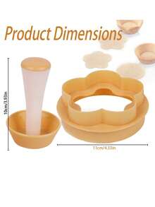 Creative Cupcake Molds, Plum Blossom Cookie Cutters, Rice Ball Molds, Egg Tart And Donut Making Tools - Multicolor - View 9