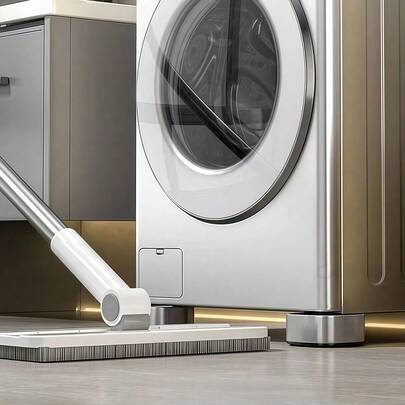 4pcs/Set Washing Machine Anti-Vibration Pads - Refrigerator Riser Anti-Moisture Feet Pads - Suitable For All Washing Machine/Dryer Bases - Noise Reduction, Protect Laundry Room Floor - Washing Machine Support (4pcs Set)