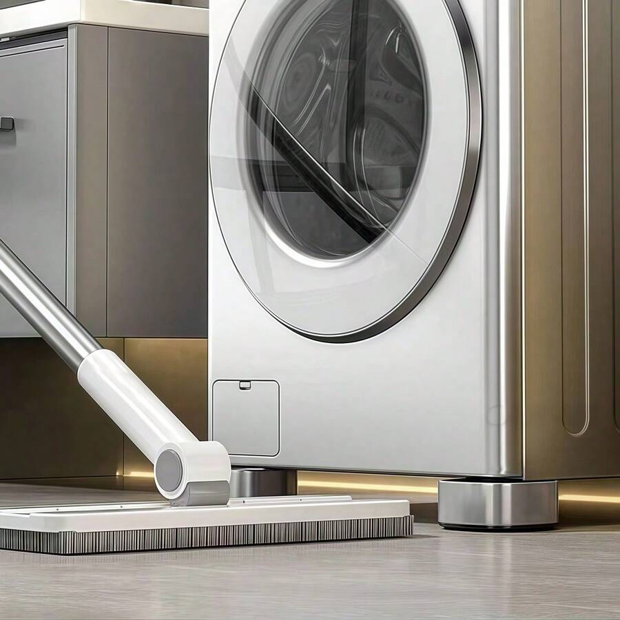 4pcs/Set Washing Machine Anti-Vibration Pads - Refrigerator Riser Anti-Moisture Feet Pads - Suitable For All Washing Machine/Dryer Bases - Noise Reduction, Protect Laundry Room Floor - Washing Machine Support (4pcs Set) - Grey - View 1