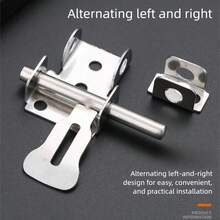 2 Pcs/Stainless Steel Door Bolts, Thickened Material Door Bolts, Suitable For Windows, Security Door Locks, Cabinets, Pet Cage Doors, Left And Right Insert Door Locks And Closers, Hardware For Doors - Multicolor - View 7