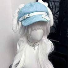 Women's Kawaii Hat Sweet Style New Fashion Cap Grey Dog Eared Cap Subculture Beret Cute Individualistic Otaku Style - Multicolor - View 12