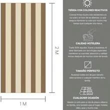 La Josefina Toalla de Playa/alberca 100% algodn, con diseo de Rayas, Juego Surtido de 2 Piezas, 200x100cm, Calidad hotelera (Beige-Paja) - muslo beige - Ver 5