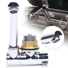 Grifo de campamento de Autocaravana de nuevo barco, grifo de cocina plegable caliente y caliente, cobre - Plateado - Ver 1