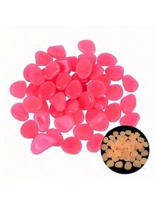 600颗发光花园石 - 树脂发光石，适用于小径、庭院和花盆，迷人的户外装饰，营造夜晚氛围，花园小径装饰 | 发光花园装饰 | 耐用花园石，花园装饰品 - A - 查看 15