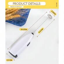OBOVAY Spumator de lapte electric din oțel inoxidabil, mixer de lapte, spumator de cafea (bateriile nu sunt incluse) - Multicolor - Vizualizare 12