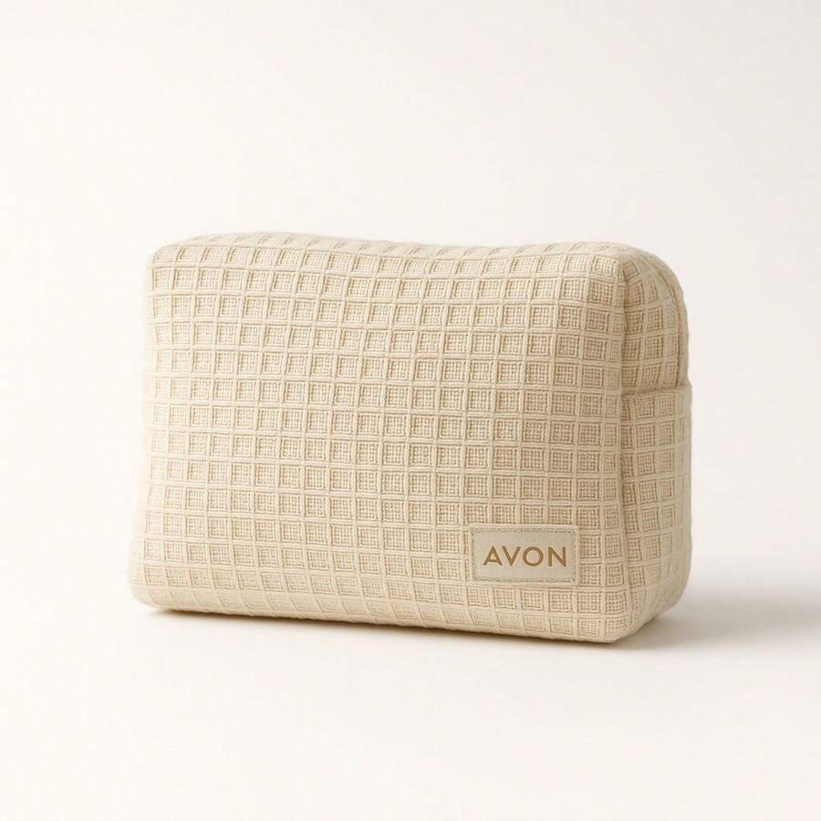 Necessaire Wafle - Avon - Champanhe - Visão 1
