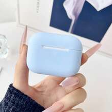 0.8mm Ultra-Thin Silicone Protective Case, Suitable For Compatible With AirPods All Models, Naked Touch Feel - Light Blue - View 8