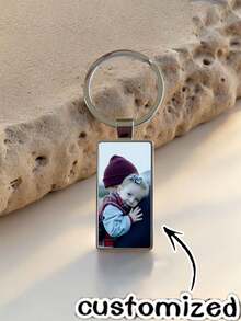 Llavero personalizado con foto, llavero con foto personalizada, regalos de fotos, regalo de llavero personalizado, regalo de aniversario, regalo de pareja único, llaveros de aleación de zinc personalizados, regalos y recuerdos personalizados, recuerdos de boda - Multicolor - Ver 6