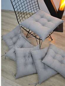 4 Packs Pofidik Chair Seat Cushions, 40*40 Cm – Extra Soft & Comfortable In Der Turkei - Grey - View 3
