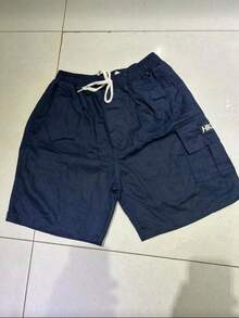 Cargo Shorts With Elastic Waistband, Direct From The Factory. - 藏蓝色 - 查看 1