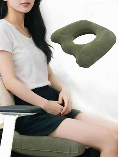 Almohada de viaje plegable e inflable, accesorio de viaje ligero y portátil, almohadilla de soporte de cuello plegable y portátil, reutilizable y lavable, adecuada para automóvil, avión, viajes marítimos, camping y uso al aire libre, con hebilla de soporte para la cabeza, el Body y los brazos, que proporciona soporte inclinado. Esencial para viajes, vacaciones de camping y regreso a la escuela, regalo perfecto para el Ramadán, Eid, San Valentín, Navidad o Acción de Gracias.