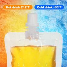 Plastic Drinking Pouch 50 Pcs Plastic Flasks 200/250ml Plastic Flask Bags Plastic Drink Bag With Spout For Milk Beverage Tea - 200ml - View 3