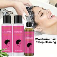迷迭香薄荷洗发水和护发素三件套，促进头皮健康，不含硫酸盐和对羟基苯甲酸酯，男女皆宜 - 滋養 - 查看 3