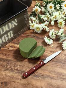 Round Floral Foam, Green Wet Dry Flower Foam Bricks, DIY Floral Supplies, Wet Floral Foam Floral Supplies, Wet Floral Foam Round Floral Arrangement Set, Suitable For Wedding Aisle Fresh Flowers, Artificial Flowers, Handicrafts, Florals, Art Decor - Multicolor - View 7