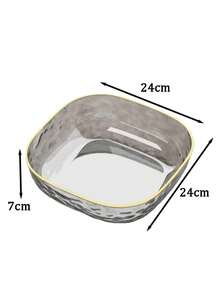 1pc High-Quality Jewelry Tray With Gold Trim, Elegant Jewelry Organizer Dish For Rings, Earrings, Vanity Dresser, Entryway Table - Multicolor - View 8