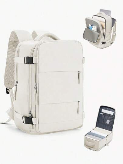 40x20x25cm Large Capacity Travel Backpack, Unisex Business Laptop Backpack With Separate Shoe Compartment, Waterproof Multi-Function Cabin Luggage Bag For School, Work, Commute, Bags For Traveling