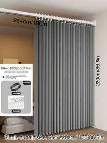 1pc Foldable Curtain Divider Without Rod, Versatile Hanging Cloth Partition Screen, Suitable For Rental Home Bed, Living Room, Bedroom Windows And Other Scenarios, Elegant Design - Multicolor - View 11