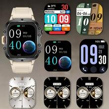 ERUN 新款智能手表，男女皆宜 - 无线通话/短信、多种运动模式、远程拍照、健身追踪、USB充电、硅胶表带、智能连接、时尚外观、屏幕显示，是送给他/她/朋友/爱人/父母的理想节日礼物。 - 彩色 - 查看 8