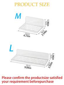1 chiếc/bộ kệ treo tường, không cần khoan, dùng để đặt router, thiết bị giám sát, trưng bày ảnh và nhiều vật dụng khác. (Lưu ý: Không khuyến khích sử dụng trên bề mặt tường không bằng phẳng. Vui lòng xem hình thứ 3. Cảm ơn!) Phụ kiện phòng tắm - Trong sáng - Xem 3