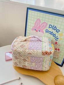 1 pièce Ensemble de sac cosmétique à imprimé floral marron, trousse de rangement pour maquillage avec fermeture éclair pour les soins de la peau, les cosmétiques, le baume à lèvres, l'écran solaire, la crème pour les mains, les écouteurs, les pièces et autres petits articles. Sac à maquillage mignon, essentiel pour les déplacements quotidiens, les voyages, le dortoir. Convient comme cadeau pour les amis, l'anniversaire, les demoiselles d'honneur, la fête des mères, la fête des enseignants. - Tabac - Voir 13