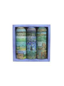 20卷复古和纸胶带套装，适用于剪贴簿、日记、DIY装饰、时尚和纸胶带，送给朋友或手账的绝佳礼物 - 彩色 - 查看 22