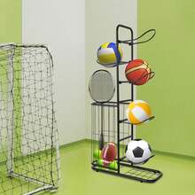 Étagère de rangement pour ballons de basket - Noir - Voir 5